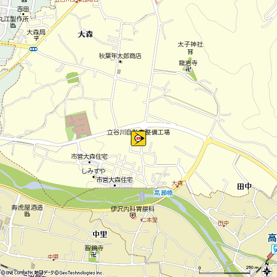 立谷川自動車整備工場付近の地図